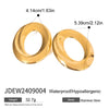 Stainless Steel Geometric Oval Hollow Electroplated Women's Earrings Jewelry