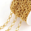 Stainless Steel Geometric Oval Knot Chain Jewelry Accessories With Totem Pattern And Electroplating For Diy Necklace Bracelet Hiphop Style