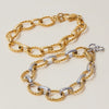 Stainless Steel Geometric Pattern Electroplated Cross Chain Bracelet For Women Light Luxury Style