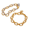 Stainless Steel Geometric Pattern Electroplated Cross Chain Bracelet For Women Light Luxury Style