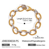 Stainless Steel Geometric Pattern Electroplated Cross Chain Bracelet For Women Light Luxury Style