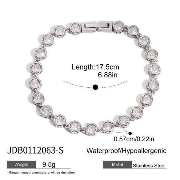 Stainless Steel Geometric Pattern Electroplated Women's Bracelet