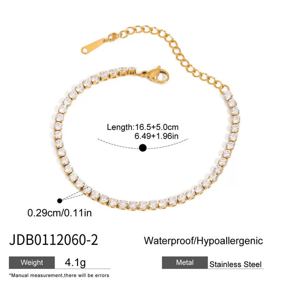Stainless Steel Geometric Pattern Electroplated Women's Bracelet