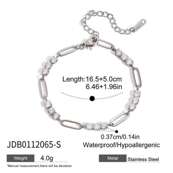 Stainless Steel Geometric Pattern Electroplated Women's Bracelet