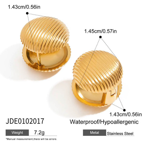 Stainless Steel Geometric Pattern Electroplated Women's Earrings