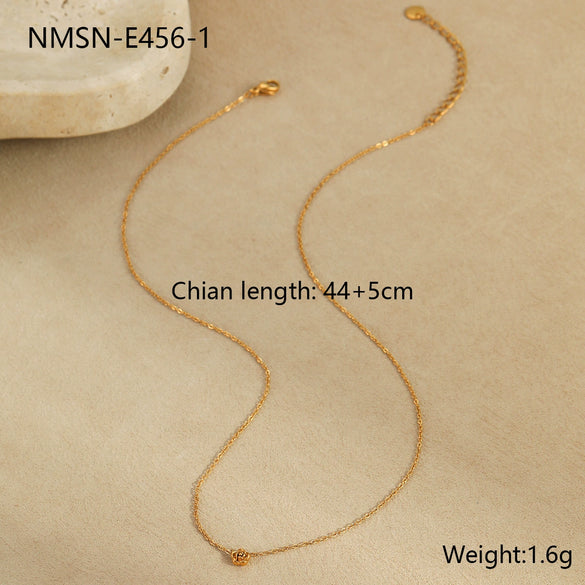 Stainless Steel Geometric Pattern Fashion Women's Pendant Jewelry With Electroplating Process Earrings Bracelet Necklace Suit