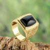 Stainless Steel Geometric Pattern Polish Ring For Women And Unisex