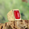 Stainless Steel Geometric Pattern Polish Ring For Women And Unisex