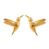 Stainless Steel Geometric Peace Dove Earrings Electroplated Simple Retro Style