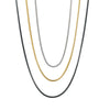 Stainless Steel Geometric Pearl Chain Necklace With Pendant Light Luxury Style Polishing Electroplating