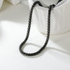 Stainless Steel Geometric Pearl Chain Necklace With Pendant Light Luxury Style Polishing Electroplating