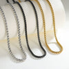 Stainless Steel Geometric Pearl Chain Necklace With Pendant Light Luxury Style Polishing Electroplating