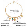 Stainless Steel Geometric Pearl Oil Dripping Cherry Pendant Necklace Jewelry With Electroplating And Original Design For Women