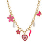 Stainless Steel Geometric Pendant Braided Rope Necklace Electroplated For Women