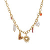 Stainless Steel Geometric Pendant Braided Rope Necklace Electroplated For Women