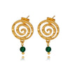 Stainless Steel Geometric Pendant Earrings With Electroplating