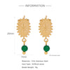 Stainless Steel Geometric Pendant Earrings With Electroplating