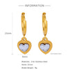 Stainless Steel Geometric Pendant Earrings With Electroplating