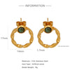 Stainless Steel Geometric Pendant Earrings With Electroplating