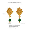 Stainless Steel Geometric Pendant Earrings With Electroplating