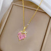 Stainless Steel Geometric Pendant Necklace For Unisex With Copper Pendant