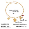 Stainless Steel Geometric Pendant Necklace With Electroplating Design For Women