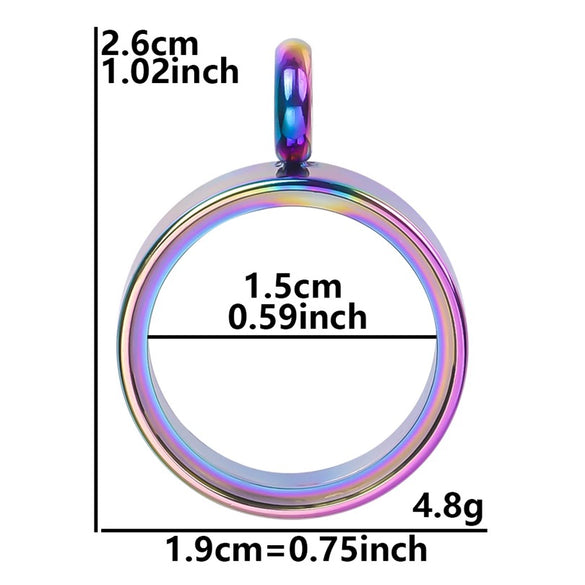 Stainless Steel Geometric Pendant Necklace With Electroplating Process