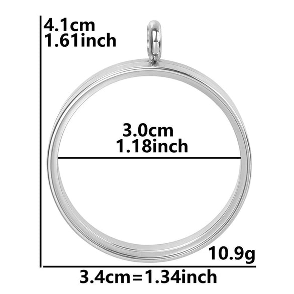 Stainless Steel Geometric Pendant Necklace With Electroplating Process