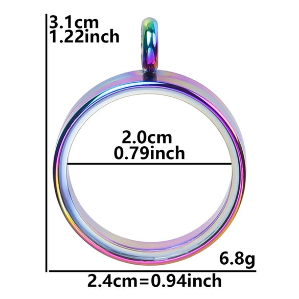 Stainless Steel Geometric Pendant Necklace With Electroplating Process