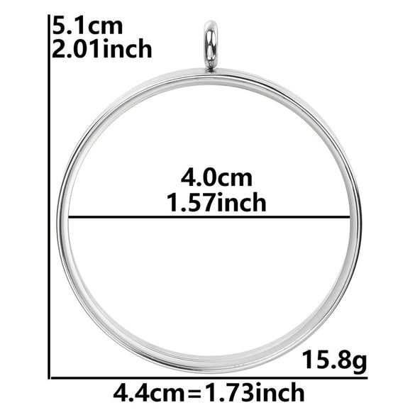 Stainless Steel Geometric Pendant Necklace With Electroplating Process