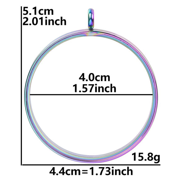 Stainless Steel Geometric Pendant Necklace With Electroplating Process