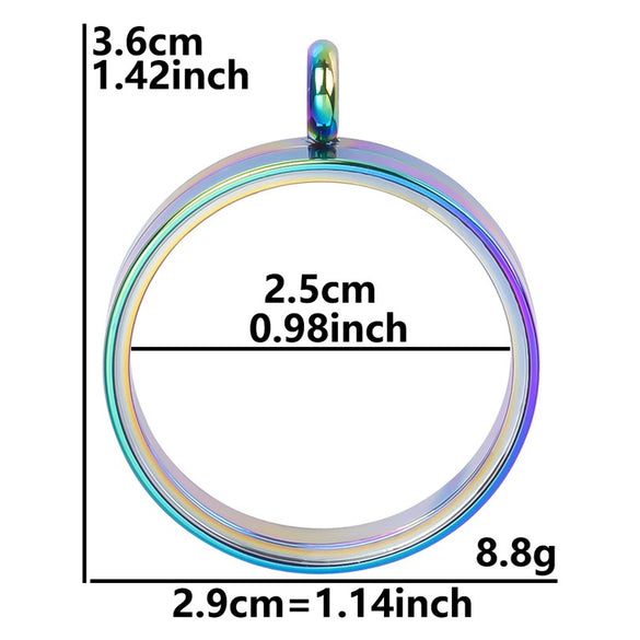 Stainless Steel Geometric Pendant Necklace With Electroplating Process