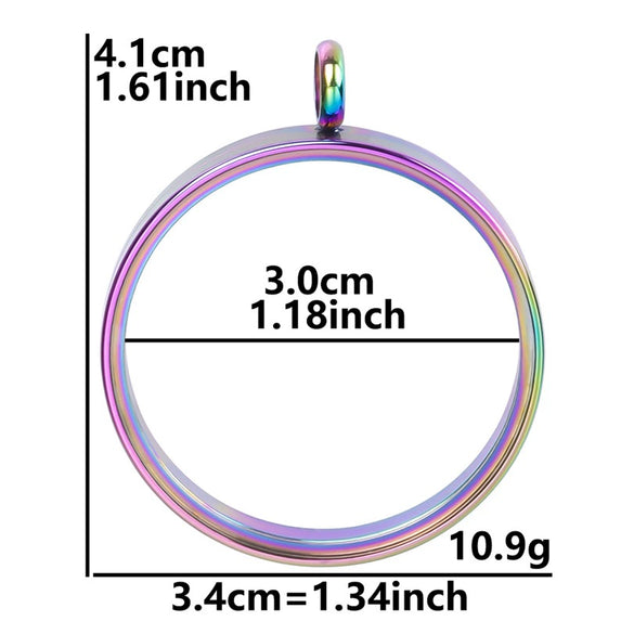 Stainless Steel Geometric Pendant Necklace With Electroplating Process