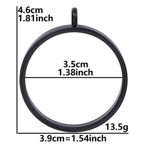 Stainless Steel Geometric Pendant Necklace With Electroplating Process