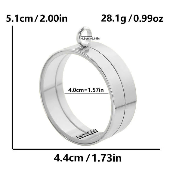 Stainless Steel Geometric Pendant Necklace With Electroplating Process