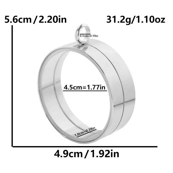 Stainless Steel Geometric Pendant Necklace With Electroplating Process