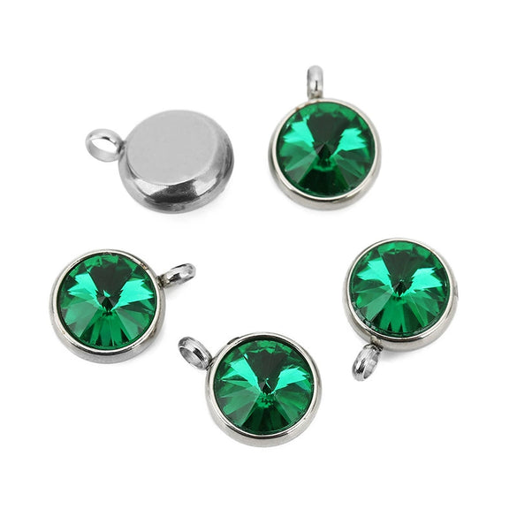 Stainless Steel Geometric Pendant Necklace With Welding And Electroplating Smooth Pattern
