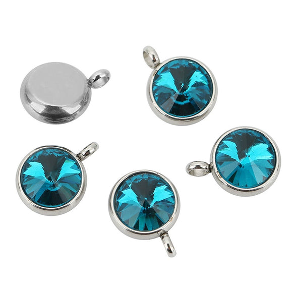 Stainless Steel Geometric Pendant Necklace With Welding And Electroplating Smooth Pattern