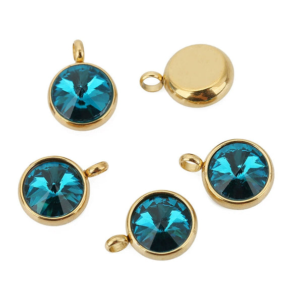 Stainless Steel Geometric Pendant Necklace With Welding And Electroplating Smooth Pattern