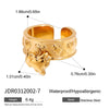 Stainless Steel Geometric Pendant Ring Electroplated Women's Jewelry