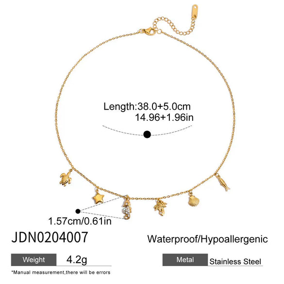 Stainless Steel Geometric Pendant With Diamonds Electroplated Design For Women