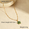 Stainless Steel Geometric Petal Pendant Necklace 18K Gold Plated For Women