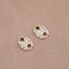 Stainless Steel Geometric Pig Nose Double Hole Pendant Handmade Jewelry Electroplated 18K Gold