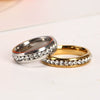 Stainless Steel Geometric Polished Single Row Inlay Ring For Men And Women Unisex Original Design Fashion Band
