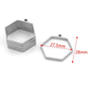Stainless Steel Geometric Polygon Cut Out Frame Pendant Diy Handmade Jewelry Accessories With Electroplating