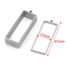 Stainless Steel Geometric Polygon Cut Out Frame Pendant Diy Handmade Jewelry Accessories With Electroplating