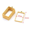 Stainless Steel Geometric Polygon Cut Out Frame Pendant Diy Handmade Jewelry Accessories With Electroplating