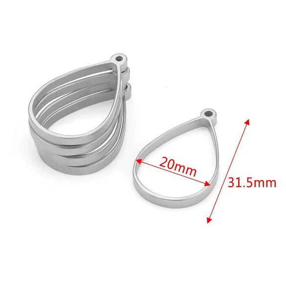 Stainless Steel Geometric Polygon Cut Out Frame Pendant Diy Handmade Jewelry Accessories With Electroplating