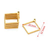 Stainless Steel Geometric Polygon Cut Out Frame Pendant Diy Handmade Jewelry Accessories With Electroplating