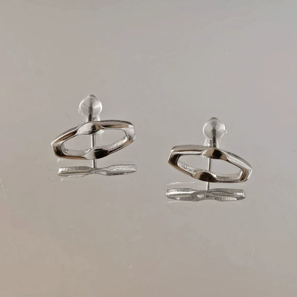 Stainless Steel Geometric Prismatic Unisex Earrings With Cool And Personalized Style And Polish Technology